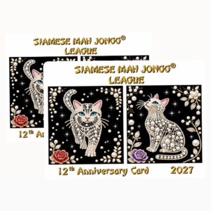 PREORDER<br> 2 LARGE 2027<br>Siamese Mah Jongg®<br>cards with Sleeves